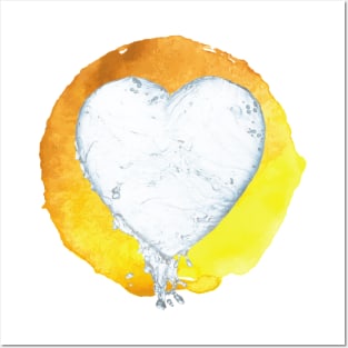 Clear Fluid Glowing Heart Posters and Art